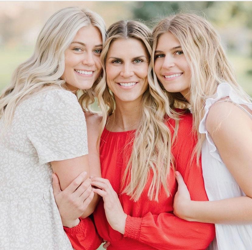 Camee Adams with her daughters